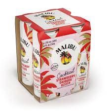 Malibu Strawberry Daiquiri 4pk Cans Malibu Strawberry Daiquiri 4pk Cans