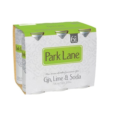 Park Lane Gin Lime & Soda 6pk cans Park Lane Gin Lime & Soda 6pk cans