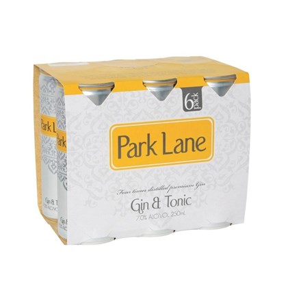 Park Lane Gin & Tonic 6pk cans Park Lane Gin & Tonic 6pk Cans