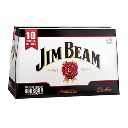 Jim Beam Cola 10pk bottles Jim Beam Cola 10 Pk Btls