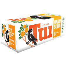 Tui Hard Soda Vodka Orange & Mango 330ml 10pk cans Tui Hard Soda Vodka Orange & Mango 330ml 10pk cans