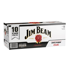 Jim Beam & Cola Zero 4.8% 10pk cans