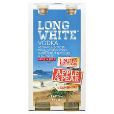 Long White Apple & Pear 4pk bottles Long White Apple & Pear 4 bottles
